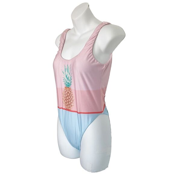 Bikini Lab Swim Womens Size Small Pineapple One Piece Swim Suit Soft Padding NEW - Picture 2 of 16